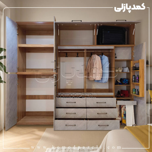 کمد دیواری مدل کارینا - عرض 270 یا 290 (11 تکه)