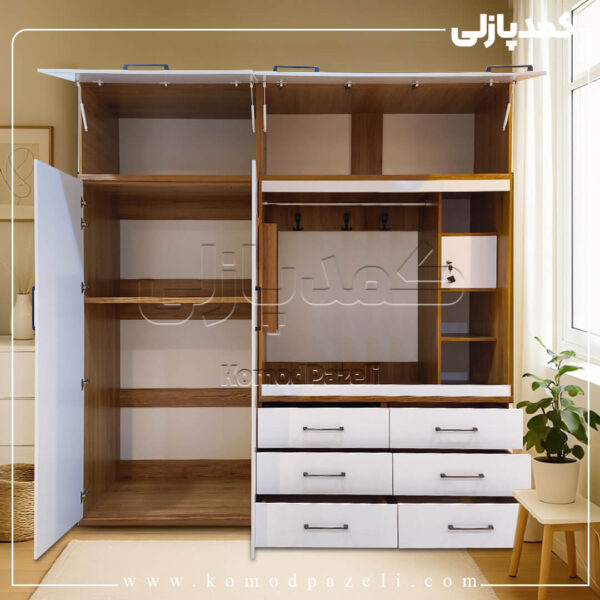 کمد دیواری مدل کیانا - عرض 220 یا 240 (8 تکه)