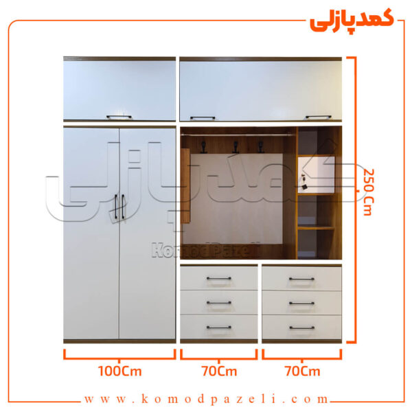 کمد دیواری مدل کیانا - عرض 220 یا 240 (8 تکه)