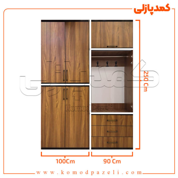 کمد دیواری مدل ویونا - عرض 190 (5 تکه)